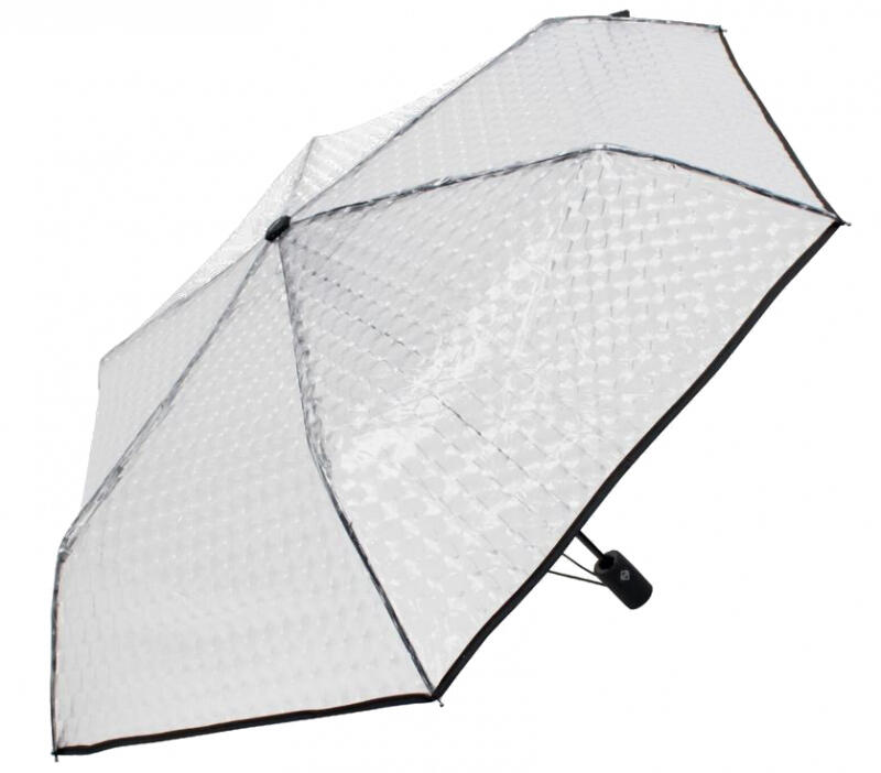 Happy Rain - iX-brella Mini AC Auf/zu-Automatik transparent clear-black Weiß von Happy Rain