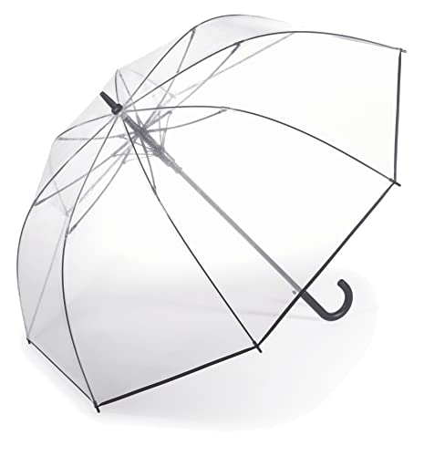 Happy Rain XL Golf Regenschirm transparent durchsichtig mit Automatik Ø122cm von happy rain