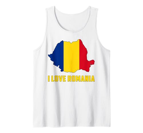 Hello Bukarest I Love Rumänien Karte Flagge Stolze Rumänische Mama Tank Top von Happy Romania Independence Day Proud Romanian Tee