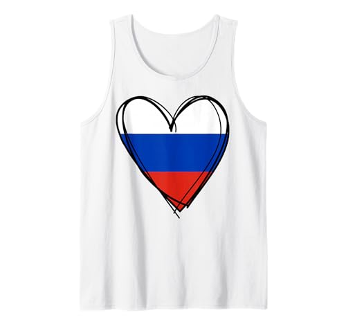 Stolzer russischer Junge Mädchen Tante Onkel Papa Mama Russland Flagge Herz Tank Top Stolzer russischer Junge Mädchen Tante Onkel Papa Mama Russland Flagge Herz Tank Top von Happy Russia Independence Day I Love Moscow Tee