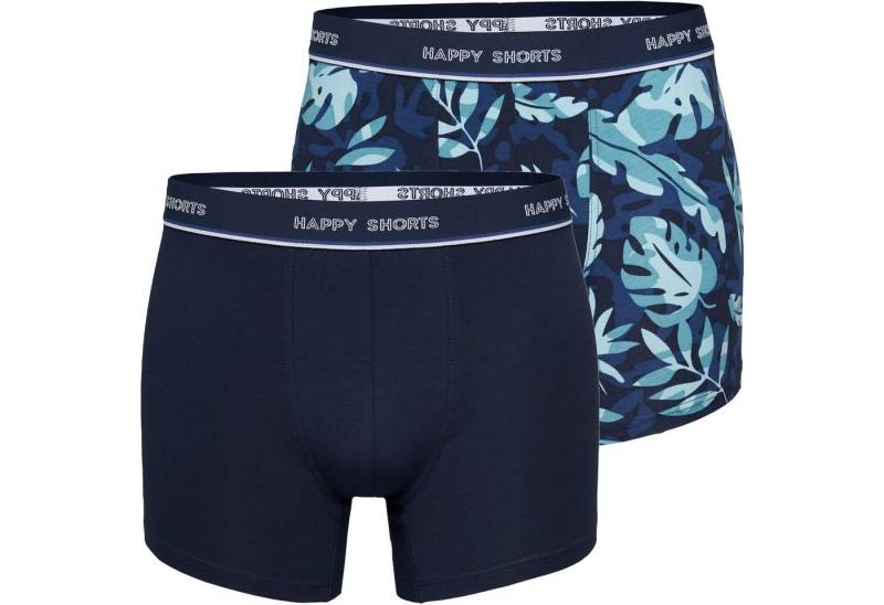 HAPPY SHORTS Trunk 2 Happy Shorts Jersey Trunk Herren Boxershorts Pant Blätter - Leaves (1-St) von HAPPY SHORTS
