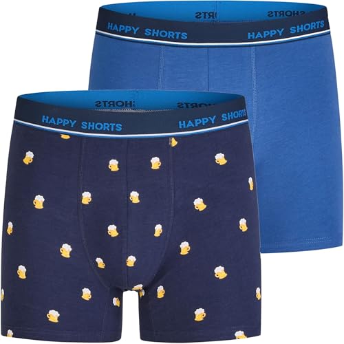 Happy Shorts 2 Pants Jersey Trunk Herren Boxershorts Bierkrug, Farbe:Bier, Grösse:L von Happy Shorts