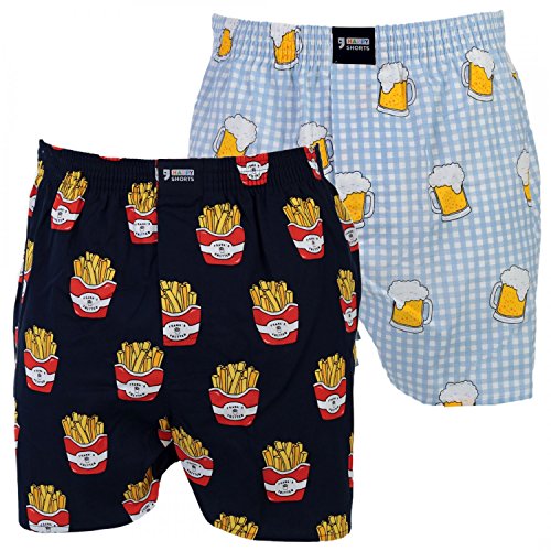 Happy Shorts 2 Webboxer Herren Boxer Motiv Boxershorts Design 12, Grösse:M - 5-50, Präzise Farbe:Design 12 von Happy Shorts