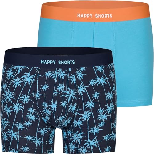 Happy Shorts 2er oder 3er Pack Herren Boxershorts, Trunks, Jerseys Farbwahl, Grösse:M, Farbe:2er Pack D07 von Happy Shorts