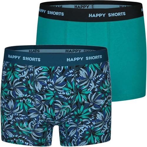 Happy Shorts 2er oder 3er Pack Herren Boxershorts, Trunks, Jerseys Farbwahl, Grösse:XXL, Farbe:2er Pack D10 von Happy Shorts