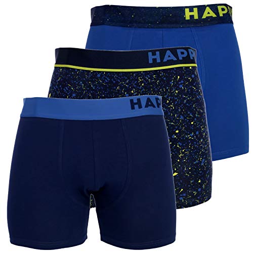 Happy Shorts 3 Stück Jersey Trunk Herren Boxershorts Pants Boxer witzige Designs Mode D03 NEU, Grösse:S - 4-48, Präzise Farbe:Design 3 von Happy Shorts