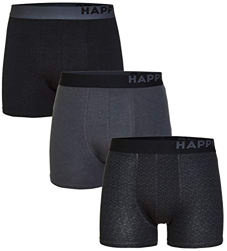 Happy Shorts 3 Stück Jersey Trunk Herren Boxershorts Pants Boxer witzige Designs Mode D09 NEU, Grösse:S - 4-48, Präzise Farbe:Design 9 von Happy Shorts