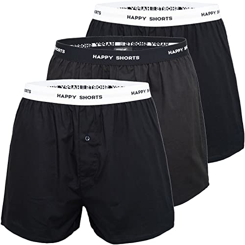 Happy Shorts 3er Pack Herren American Boxer Boxershorts Webboxer Farbwahl S-XXL, Grösse:S, Farbe:Set 1 von Happy Shorts