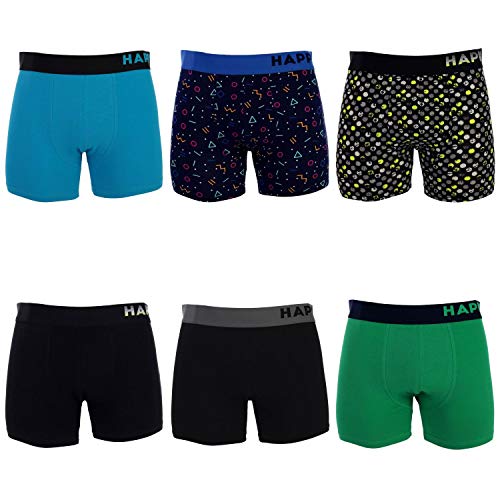 Happy Shorts 6 Surprise Pack Herren Jersey Boxer Trunk Shorts DESORTIERT, Grösse:S - 4-48, Farbe:Mehrfarbig von Happy Shorts