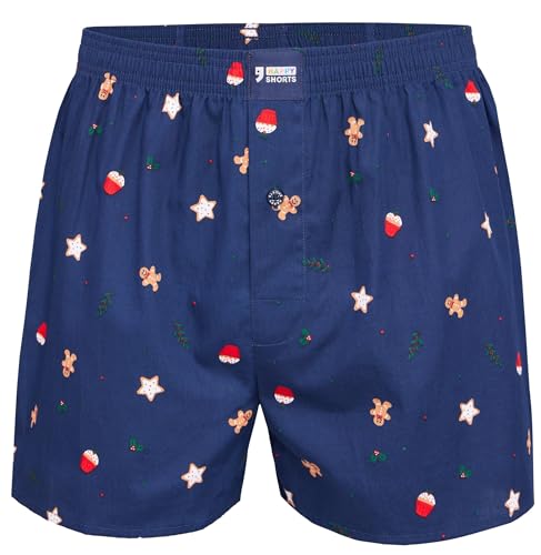 Happy Shorts American Boxershorts Webboxer Weihnachten Kekse - Cookies, Farbe:Cookies, Grösse:XL von Happy Shorts