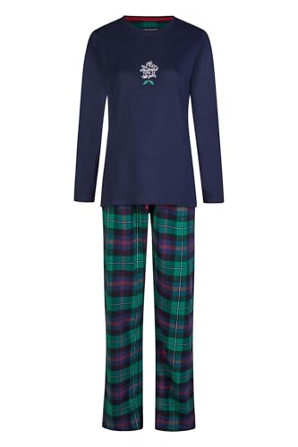 Happy Shorts Damen Pyjama Schlafanzug Homewear Sleepwear Xmas Spruch, Farbe:Weihnachtsmotive - Christmas Motifs, Grösse:L von Happy Shorts