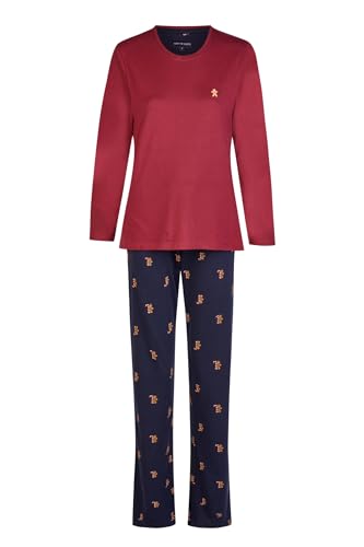 Happy Shorts Damen Pyjama Schlafanzug Homewear Xmas Lebkuchenmann, Farbe:Lebkuchenmann - Gingerbread Man, Grösse:S von Happy Shorts