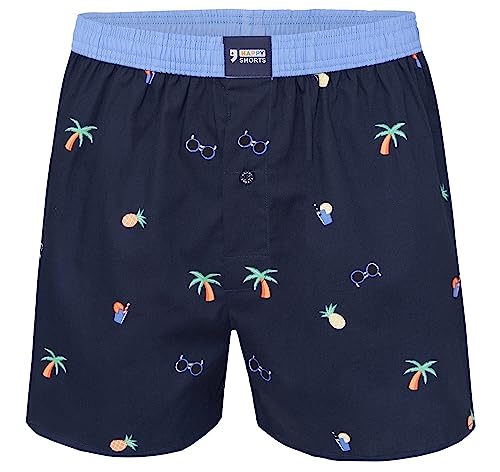 Happy Shorts Herren American Boxer Boxershorts Shorts Webboxer Drinks, Farbe:Drinks, Grösse:L von Happy Shorts