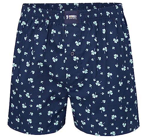Happy Shorts Herren American Boxer Boxershorts Shorts Webboxer Klee, Farbe:Klee - Clover, Grösse:S von Happy Shorts