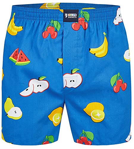 Happy Shorts Herren American Boxer Boxershorts Shorts Webboxer Vitamin C - Vitamine C, Grösse:S, Präzise Farbe:Vitamin C - Vitamine C von Happy Shorts