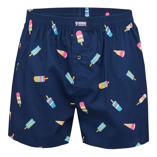 Happy Shorts Herren American Boxer Boxershorts Webboxer EIS, Farbe:EIS - Ice, Grösse:XL von Happy Shorts