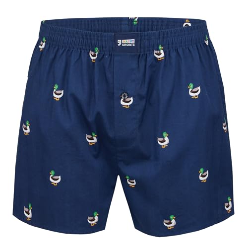 Happy Shorts Herren American Boxer Boxershorts Webboxer Ente, Farbe:Ente - Duck, Grösse:L von Happy Shorts