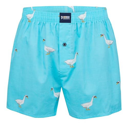 Happy Shorts Herren American Boxer Boxershorts Webboxer Gans, Farbe:Gans - Goose, Grösse:M von Happy Shorts