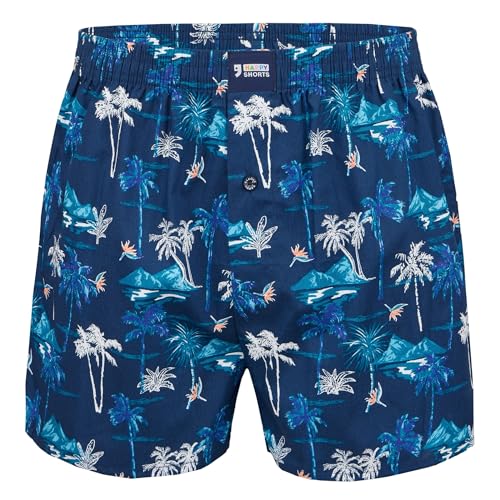 Happy Shorts Herren American Boxer Boxershorts Webboxer Island, Farbe:Islands - Inseln, Grösse:XXL von Happy Shorts