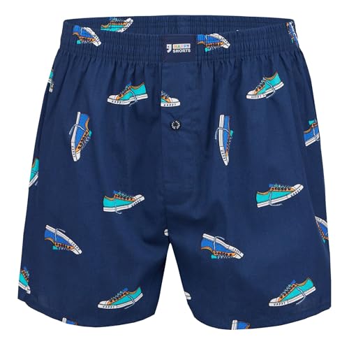 Happy Shorts Herren American Boxer Boxershorts Webboxer Sneaker, Farbe:Sneaker, Grösse:L von Happy Shorts