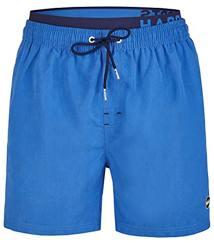 Happy Shorts Herren Badeshorts Strandshorts Shorts blau Blue Happy Waist Band S - XXL, Grösse:L, Farbe:blau von Happy Shorts