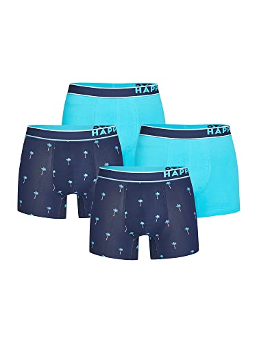 Happy Shorts Herren Boxer 4-Pack Palms - Mehrfarbig - Größe XL von Happy Shorts