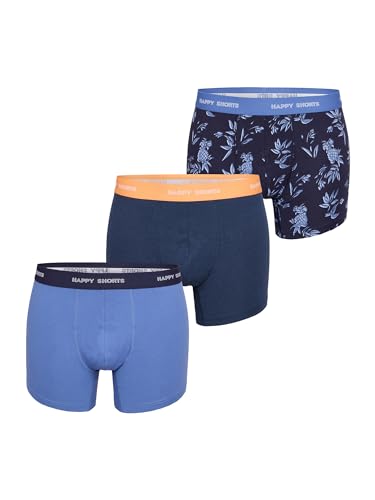 Happy Shorts Herren Retro Boxer 3-Pack Trunks - Hawaii - Größe S von Happy Shorts