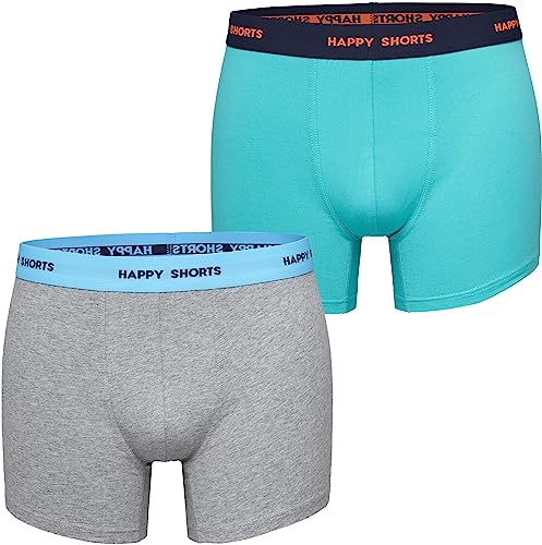Happy Shorts Herren Unterwäsche Retro Pants 2-Pack Motiv: Uni 2 - Größe XL von Happy Shorts