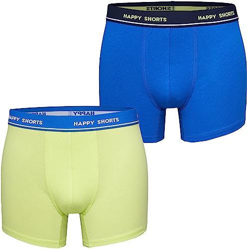 Happy Shorts Herren Unterwäsche Retro Pants 2-Pack Motiv: Uni 3 - Größe M von Happy Shorts