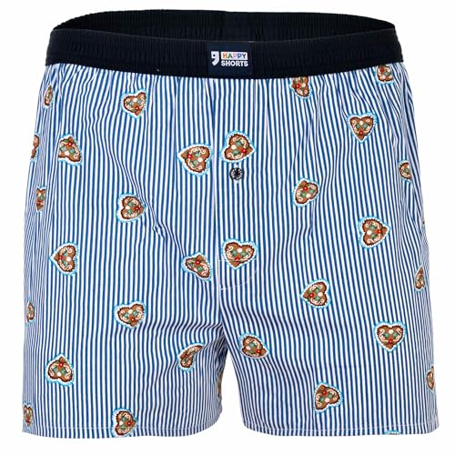 Happy Shorts Herren Web-Boxershorts - American Boxershorts Gingerbread Heart XL von Happy Shorts