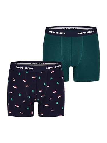 Happy Shorts Jungen Retro Boxer 2-Pack Xmas Kids - Christmas Größe 164 von Happy Shorts