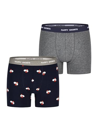 Happy Shorts Jungen Retro Boxer 2-Pack Xmas Kids - Santa Größe 164 von Happy Shorts