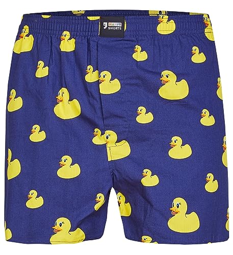 Happy Shorts Webboxer Herren Boxer Motiv Boxershorts lustig Farbwahl, Farbe:Gummiente, Grösse:M von Happy Shorts