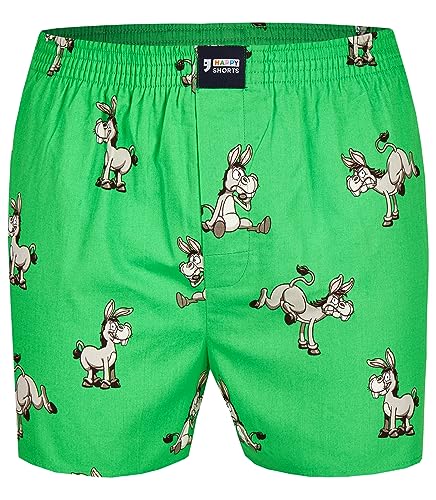 Happy Shorts Webboxer Herren Boxer Motiv Boxershorts Sets zur Auswahl Farbwahl, Farbe:Design 02, Grösse:M von Happy Shorts