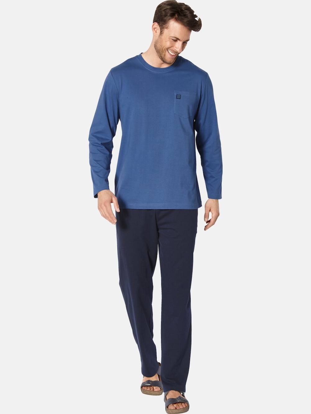 Große Größen 3 Tlg. Schlafanzug SANTOTELLI, Herren, grau, Größe: XL, Baumwolle, Happy Size DE Men von Happy Size DE Men