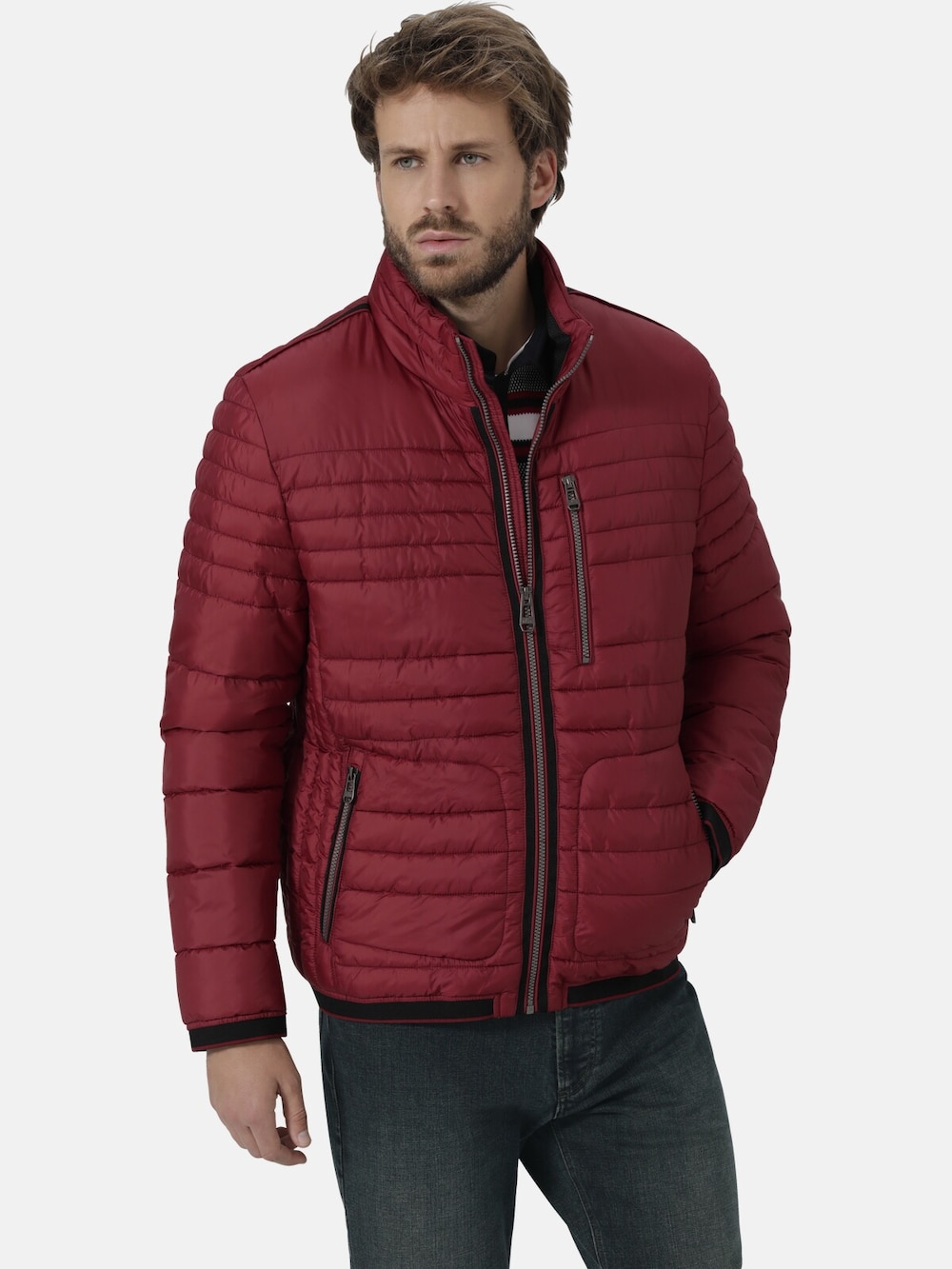 Große Größen Blouson LUTOTE, Herren, rot, Größe: 56, Polyester, Happy Size DE Men von Happy Size DE Men