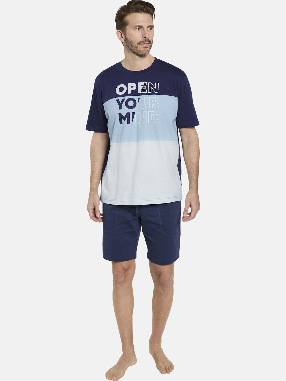 Große Größen Doppelpack Schlafanzug VENELLA, Herren, grau, Größe: 3XL, Baumwolle, Happy Size DE Men von Happy Size DE Men