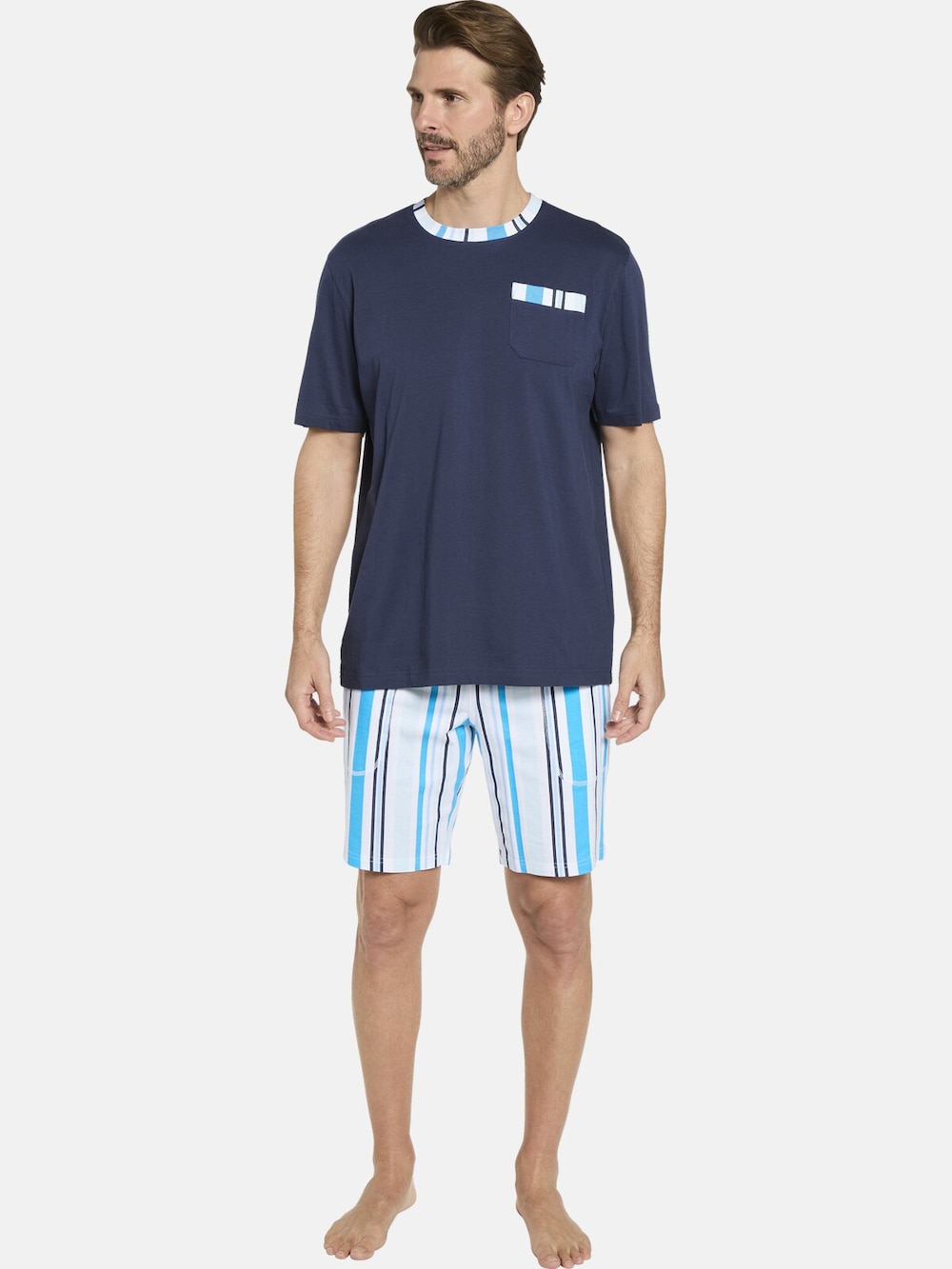 Große Größen Doppelpack Schlafanzug VERIANO, Herren, grau, Größe: XL, Baumwolle, Happy Size DE Men von Happy Size DE Men