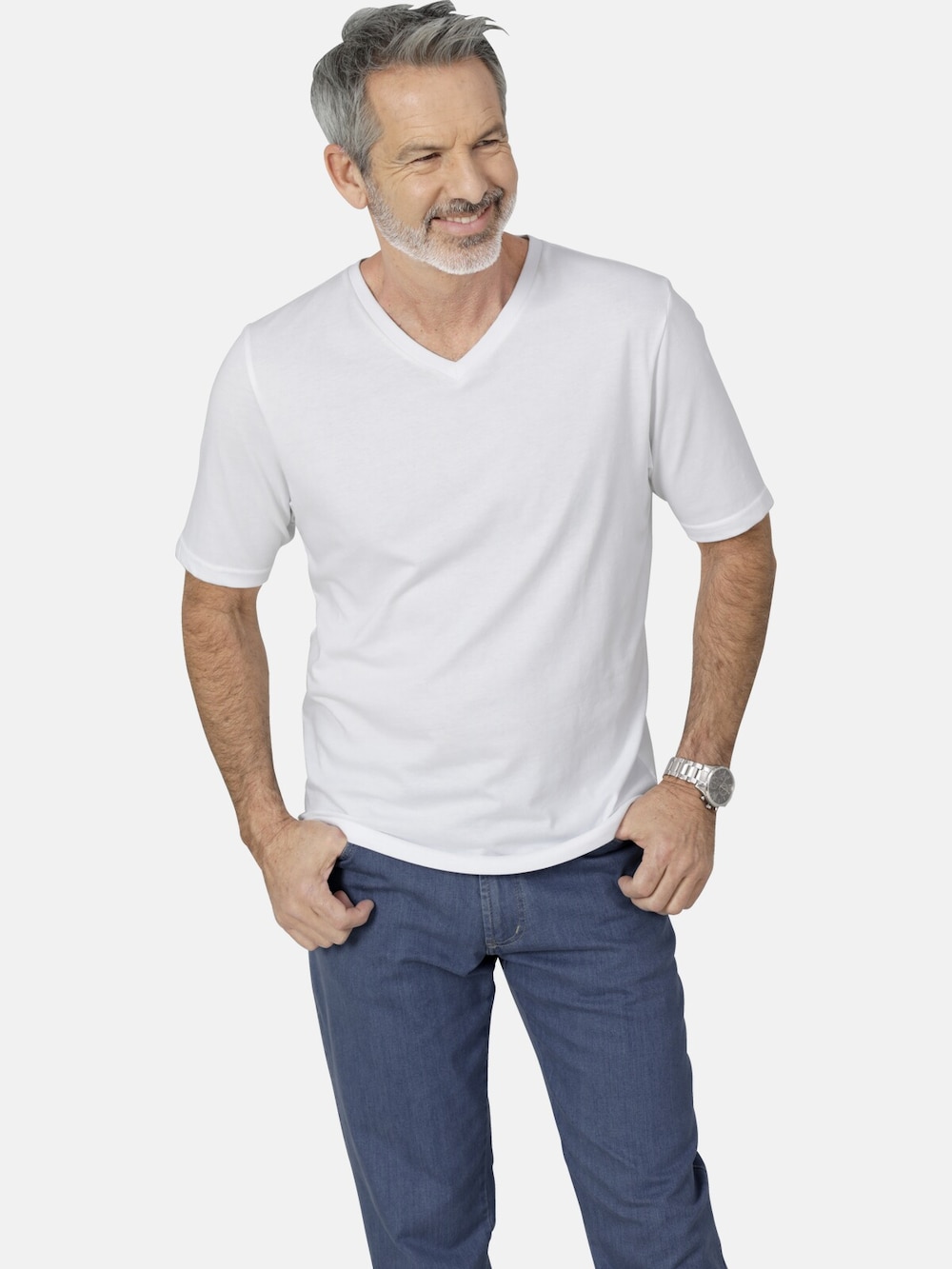 Große Größen Doppelpack T-Shirt BELLATORRO, Herren, weiß, Größe: XXL, Baumwolle, Happy Size DE Men von Happy Size DE Men