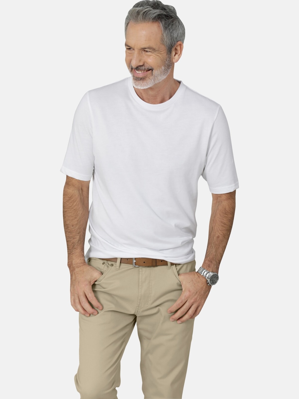 Große Größen Doppelpack T-Shirt BELLAVONTO, Herren, weiß, Größe: L, Baumwolle, Happy Size DE Men von Happy Size DE Men