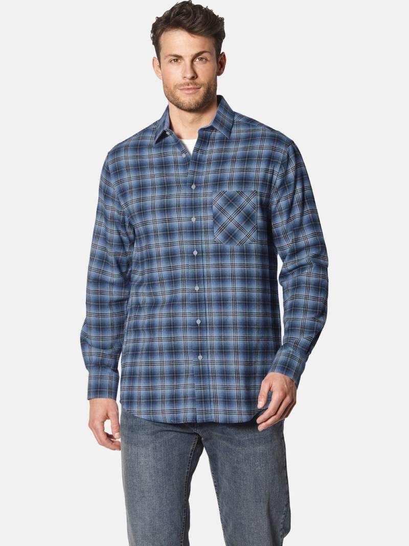 Große Größen Flanellhemd FLOREVERTI, Herren, blau, Größe: XXL, Baumwolle, Happy Size DE Men von Happy Size DE Men