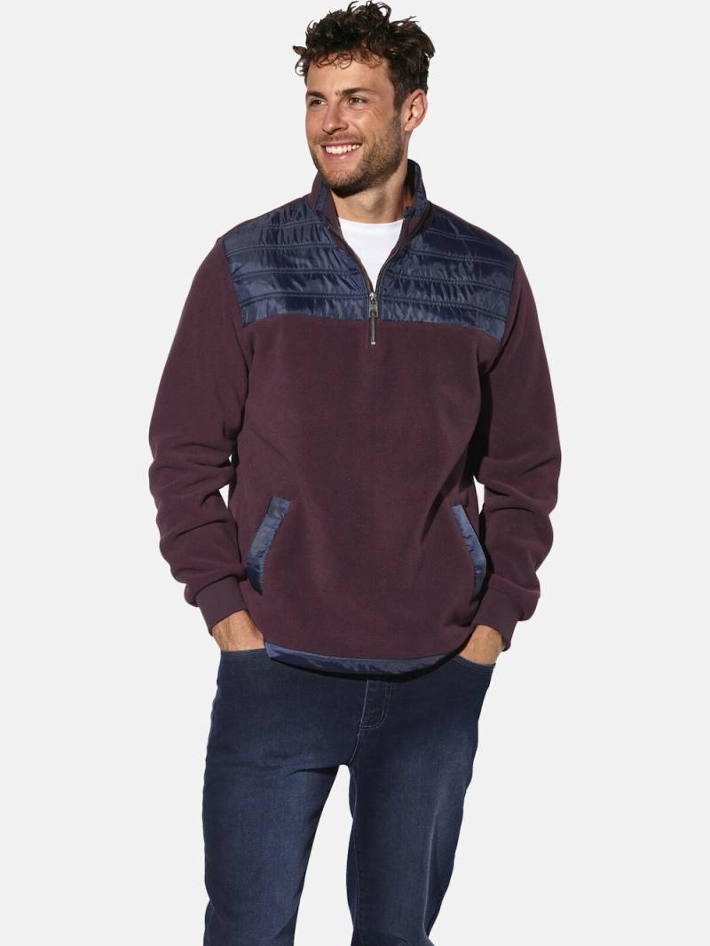 Große Größen Fleece-Sweatshirt ISMAEL, Herren, rot, Größe: 3XL, Polyester/Baumwolle, Happy Size DE Men von Happy Size DE Men