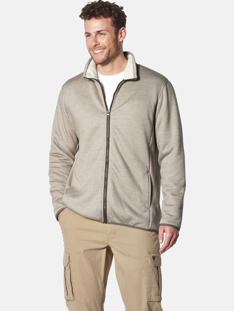 Große Größen Fleecejacke BIATINARI, Herren, braun, Größe: L, Polyester, Happy Size DE Men von Happy Size DE Men