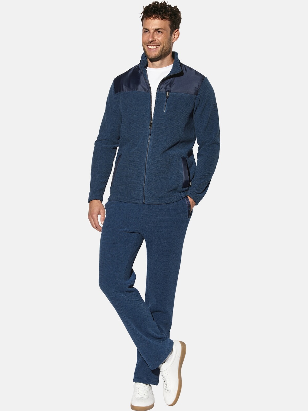 Große Größen Fleecejacke FENDARIO, Herren, blau, Größe: 3XL, Polyester, Happy Size DE Men von Happy Size DE Men