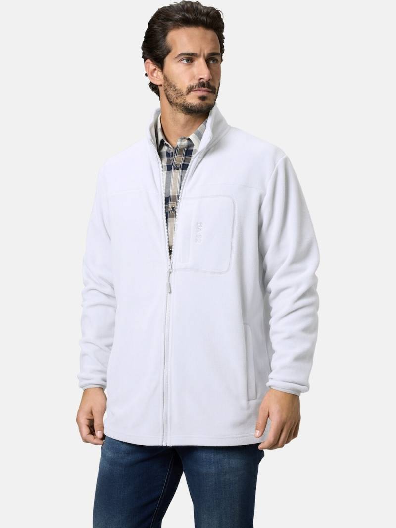 Große Größen Fleecejacke FIOREVETTO, Herren, weiß, Größe: 58, Polyester, Happy Size DE Men von Happy Size DE Men