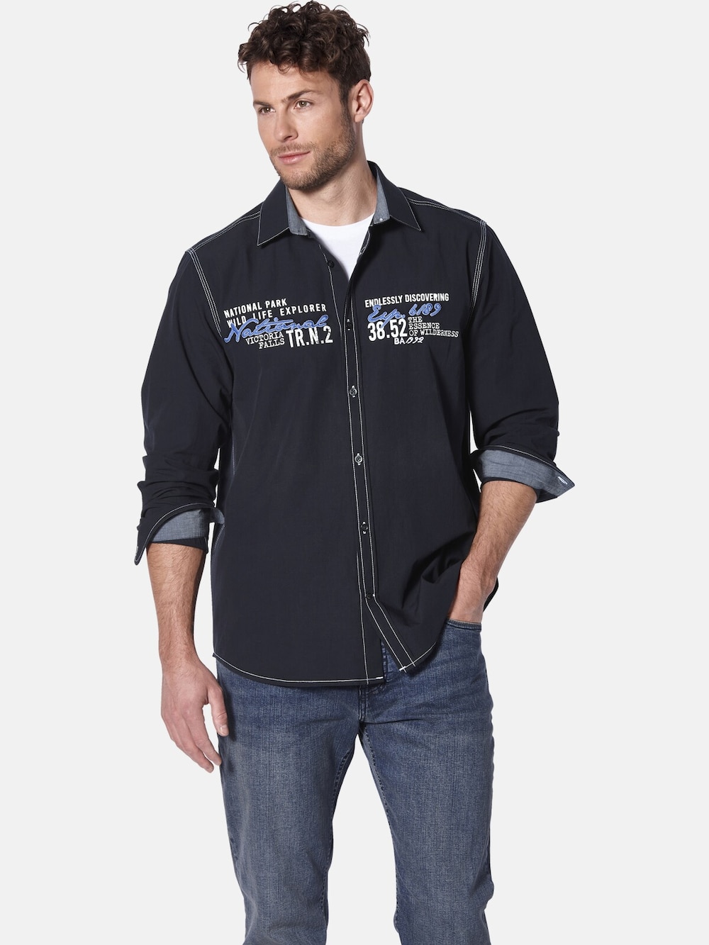 Große Größen Hemd RINADORO, Herren, grau, Größe: XL, Baumwolle, Happy Size DE Men von Happy Size DE Men