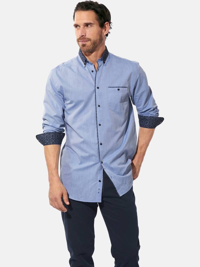 Große Größen Hemd ROMANTENTO, Herren, blau, Größe: XL, Baumwolle, Happy Size DE Men von Happy Size DE Men