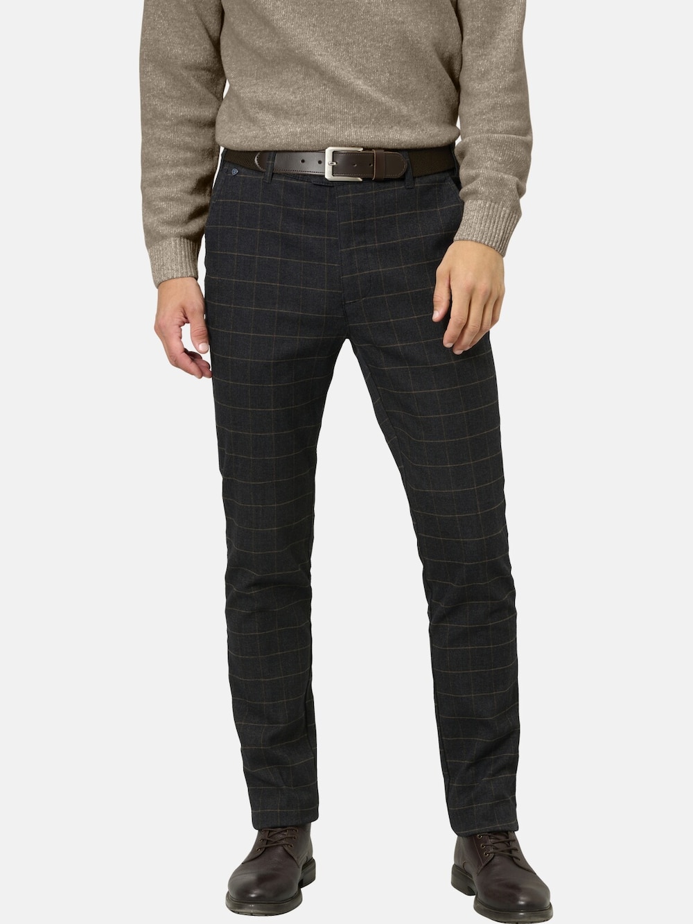 Große Größen Hose AMORISSO, Herren, braun, Größe: 50, Baumwolle/Polyester/Viskose, Happy Size DE Men von Happy Size DE Men