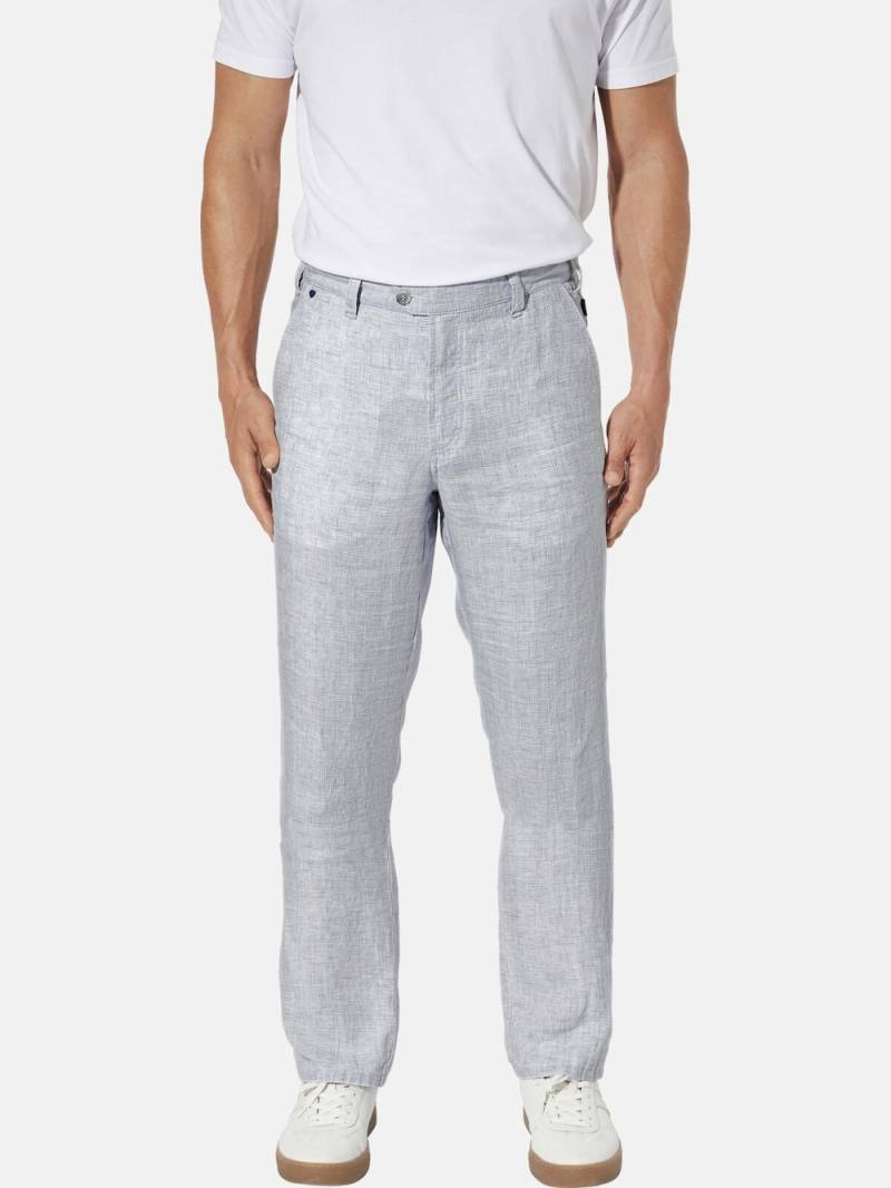 Große Größen Hose INNOCENZO, Herren, blau, Größe: 27, Leinen, Happy Size DE Men von Happy Size DE Men