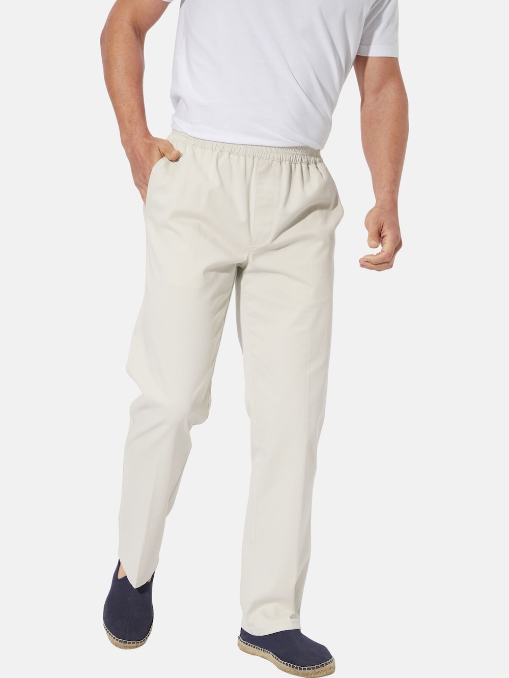 Große Größen Hose PARIELLA, Herren, weiß, Größe: 27, Baumwolle, Happy Size DE Men von Happy Size DE Men